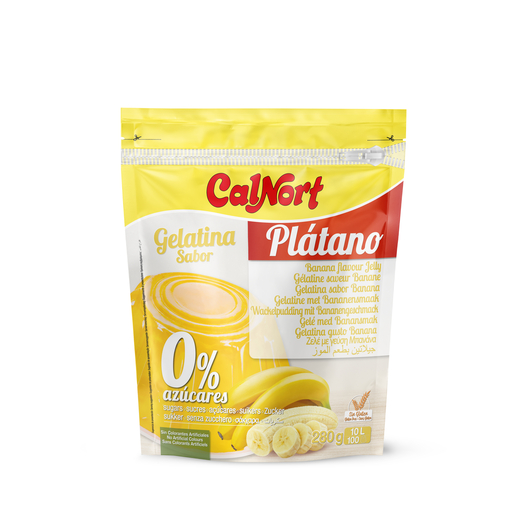 Gelatina sabor Plátano 0% azúcar 280 g CALNORT